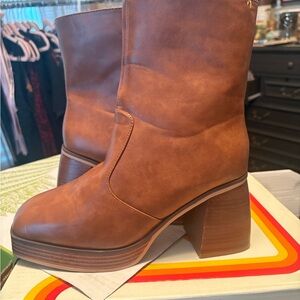 Maurices Tan Heeled Boots